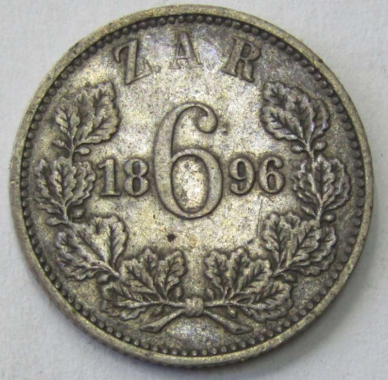 1896 ZAR 6 Pence