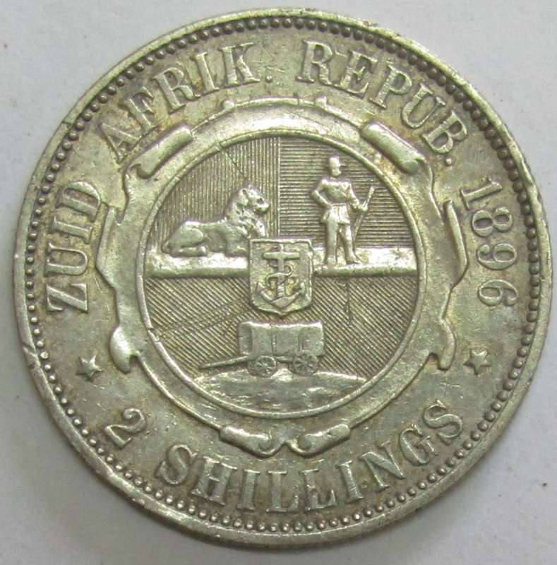 1896 ZAR  2  Shillings