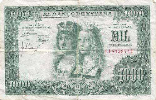 Spain 1000 Pesetas 29 November 1957  P.149a