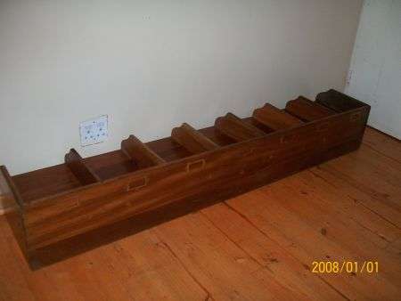 *******Solid double level Mahogany desk organizer*******. Large!! 1.82m wide.