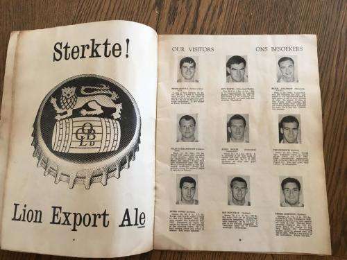 1963 1ST TEST SPRINGBOK/WALLABY LOFTUS VERSVELD, PRETORIA PROGRAM AUTOGRAPHS BY BOTH TEAMS