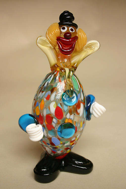 Murano glass clown figurine