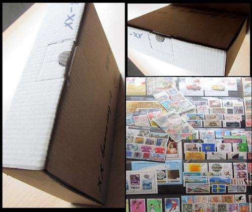 Box Lot - World  STAMPS LOT & some covers as shown- unsorted stamps Lot on many black