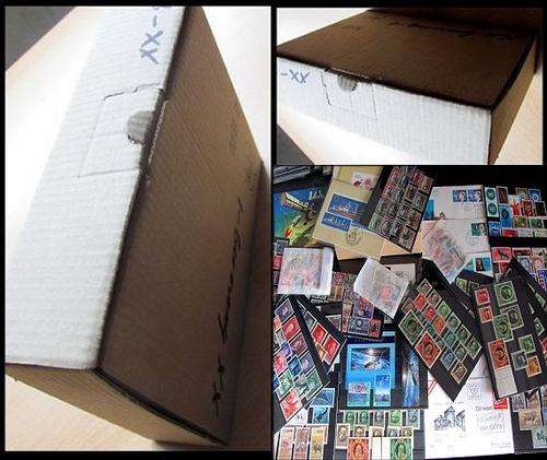 World - Box lot with stamps on cards and some covers/FDC as shown