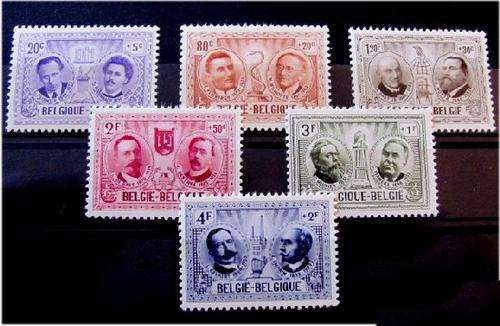 Belgium - set of 6 stamps 1957 in MNH **
