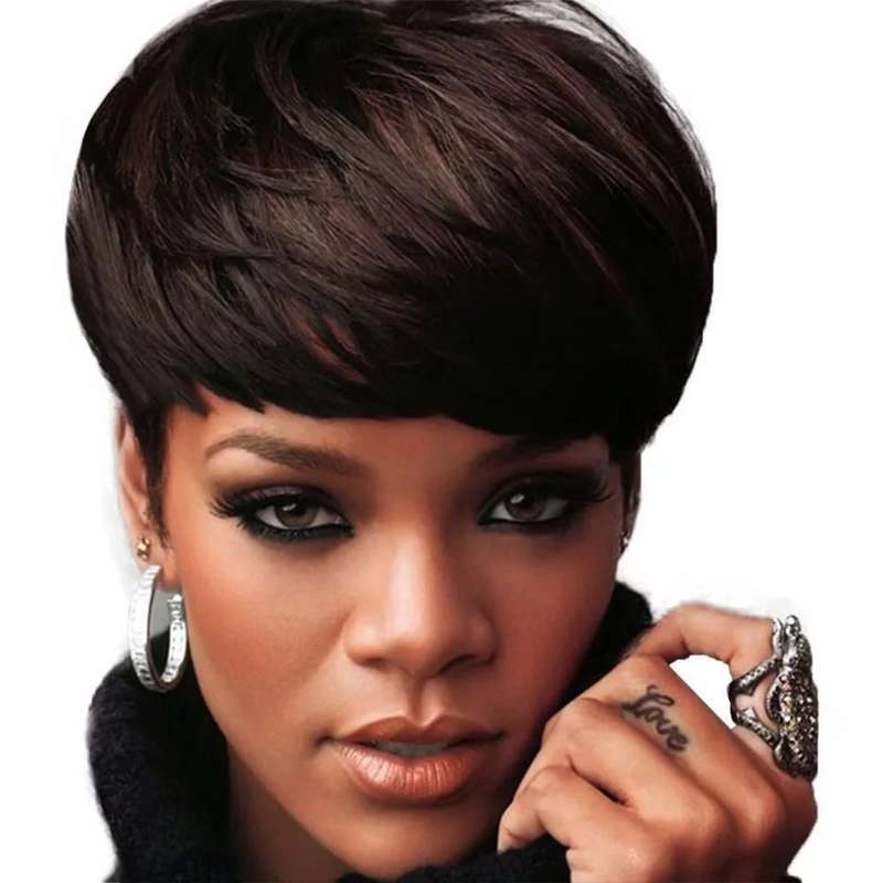 Fashion Bob Middle Length Straight Layered Brown Hair Wigs for Women (brown¿