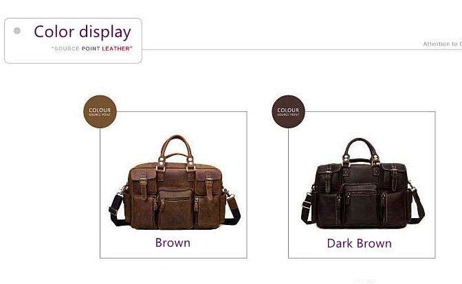 Large brown Leather bag for men messenger bag shoulder bag mens Laptop Bag
