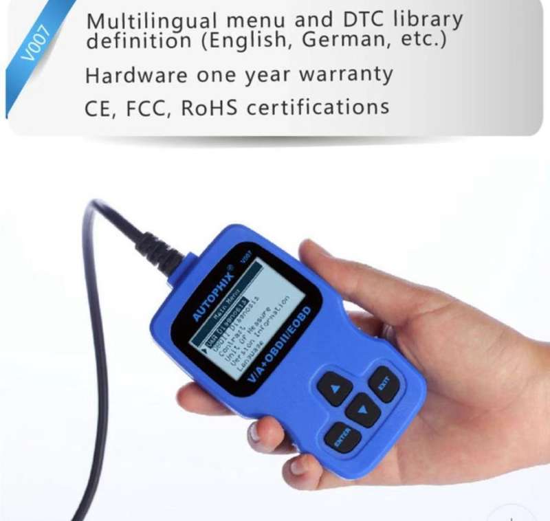 AUTOPHIX V007 Code Reader Diagnostic Scanner Oil Reset TP Position Check Brake Pad Res