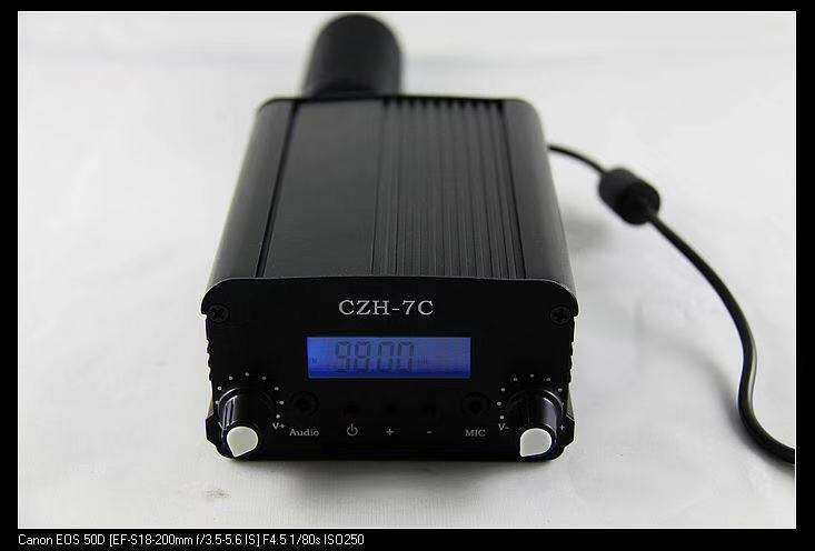 CZH CZE-7C FM 7W Transmitter Mini Radio Stereo Station PLL LCD with Antenna Kit