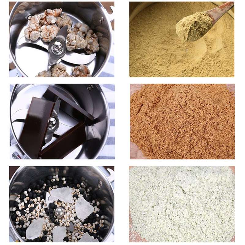 750g High Speed Electric Herb Grain Grinder Cereal Mill Flour Powder Machine