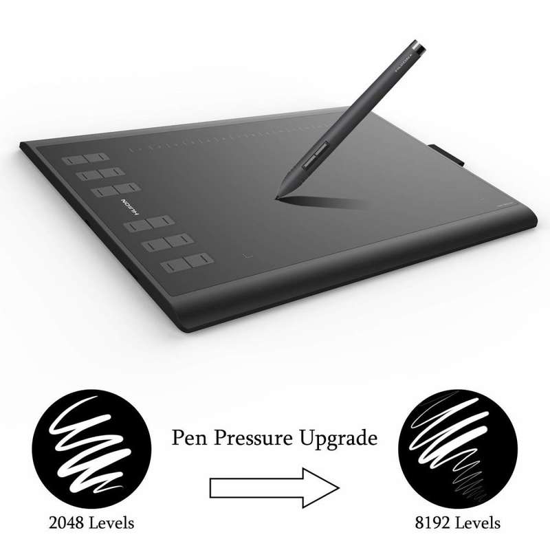 Huion New 1060 Plus Graphic Drawing Tablet 10 x 6.25'' Digital Drawing Tablet with 8192 Pen Press...