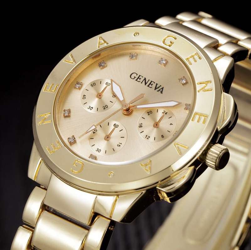Women  FashionWomen Watches Waterproof Quartz Watches Ladies Analog Wristwatch for Dress, Gold