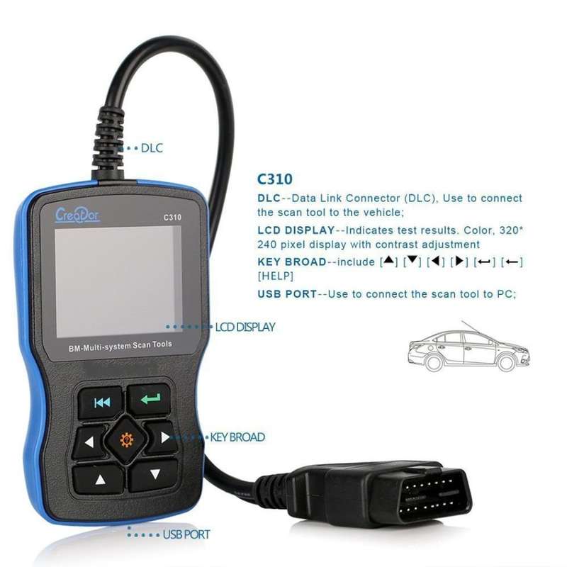 Latest V7.9 Creator C310+ for BMW/MINI OBD OBD II Code Scanner Full System Check ABS/SRS/DSC/ Engine