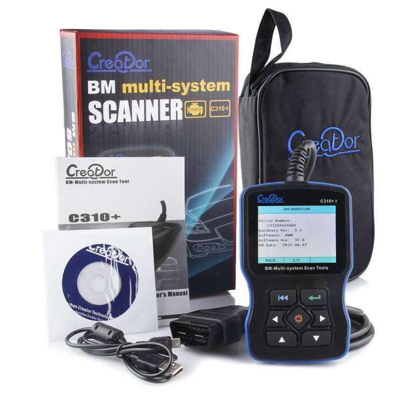 Latest V7.9 Creator C310+ for BMW/MINI OBD OBD II Code Scanner Full System Check ABS/SRS/DSC/ Engine