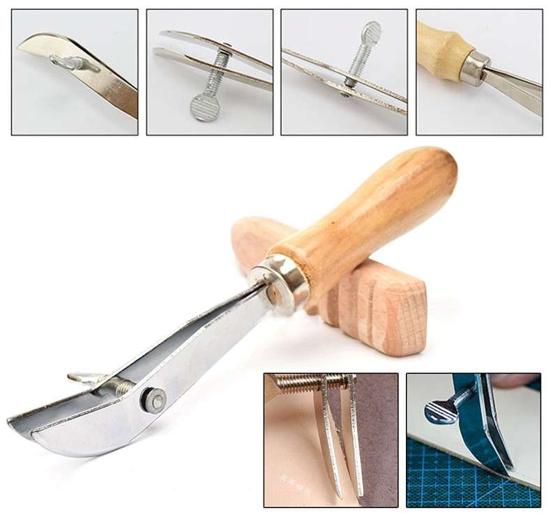 Leather Carft Tools Kit 18pcs Stitching Carving Working Sewing Saddle Groover Leather Craft DIY Tool