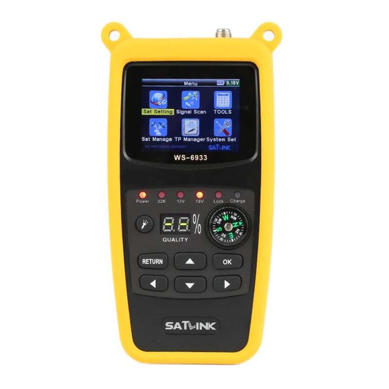 Satlink WS-6933 DVB-S2 FTA Digital Satellite Finder Meter LCD Flashlight