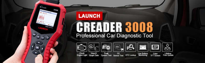 LAUNCH Creader 3008 OBD2 Scanner Automotive Car Diagnostic Tool Support Full OBD2 Function with Batt