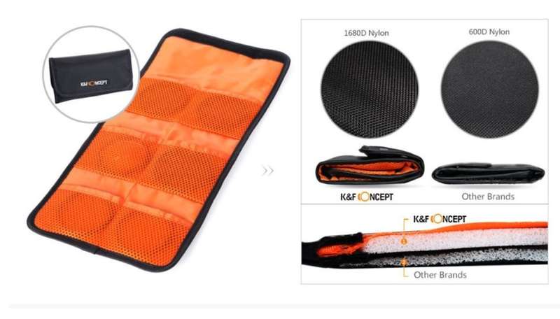 58mm Lens Filter kit, K&F Concept 58mm 18pcs Round Filter Set 9pcs Full Color Filter Kit +9pcs Slim