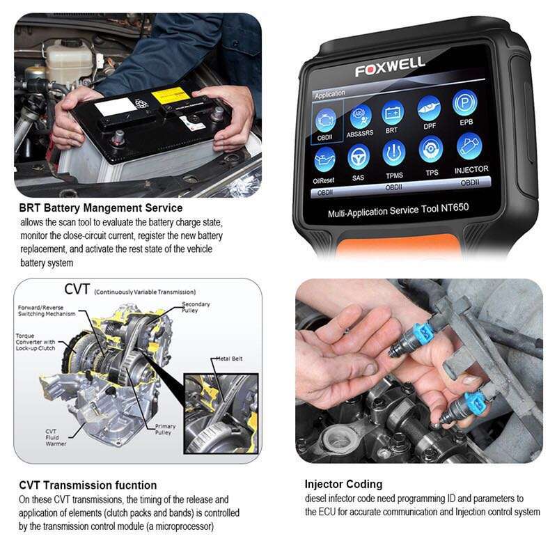 FOXWELL NT510 Auto OBD2 Scanners Code Reader for BMW Full System Car
