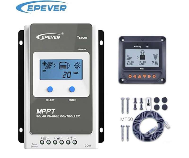 EPEVER MPPT Charge Controller 30A, Solar Panel Charge Controller 12V/24V Auto, Max Input 100V PV Neg