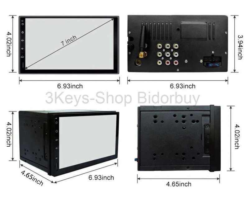 Android Car Radio Stereo 7 Inch Capacitive Touch Screen High Definition 1024x600 GPS Navigation Blue