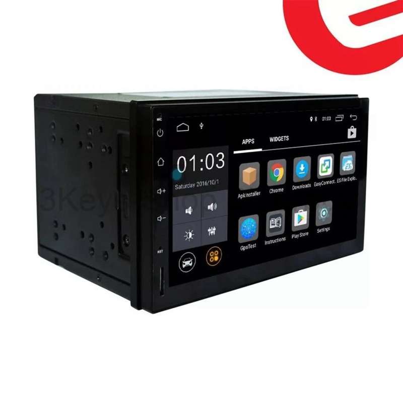 Android Car Radio Stereo 7 Inch Capacitive Touch Screen High Definition 1024x600 GPS Navigation Blue