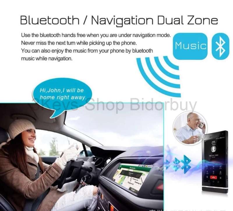 Android Car Radio Stereo 7 Inch Capacitive Touch Screen High Definition 1024x600 GPS Navigation Blue
