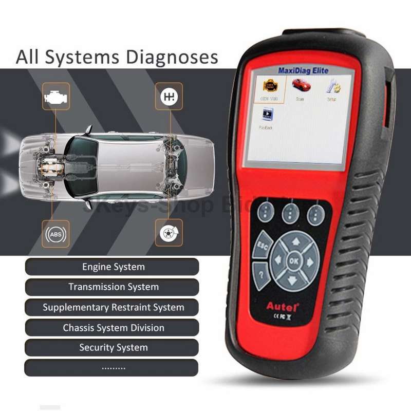 Autel Scanner MD802 Maxidiag Elite Full System Diagnoses for ABS, SRS, Engine, Transmission ,EPB, Oi