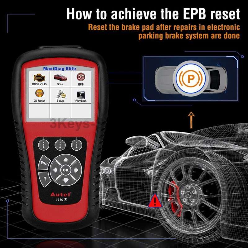 Autel Scanner MD802 Maxidiag Elite Full System Diagnoses for ABS, SRS, Engine, Transmission ,EPB, Oi