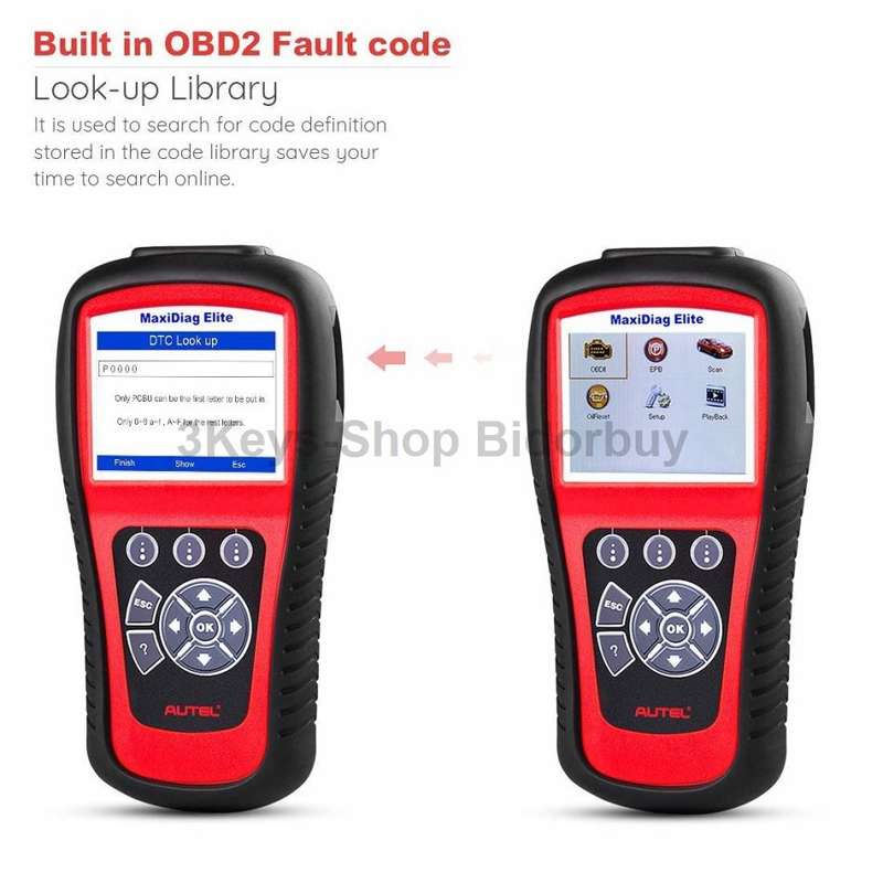 Autel Scanner MD802 Maxidiag Elite Full System Diagnoses for ABS, SRS, Engine, Transmission ,EPB, Oi