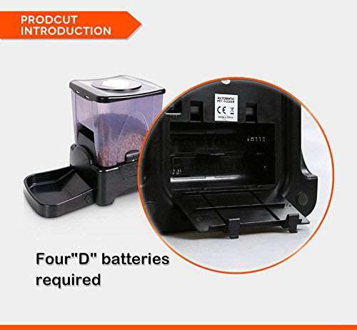 StarsDeals 10L Automatic Pet Food Feeder  LCD Display Programmable Portion