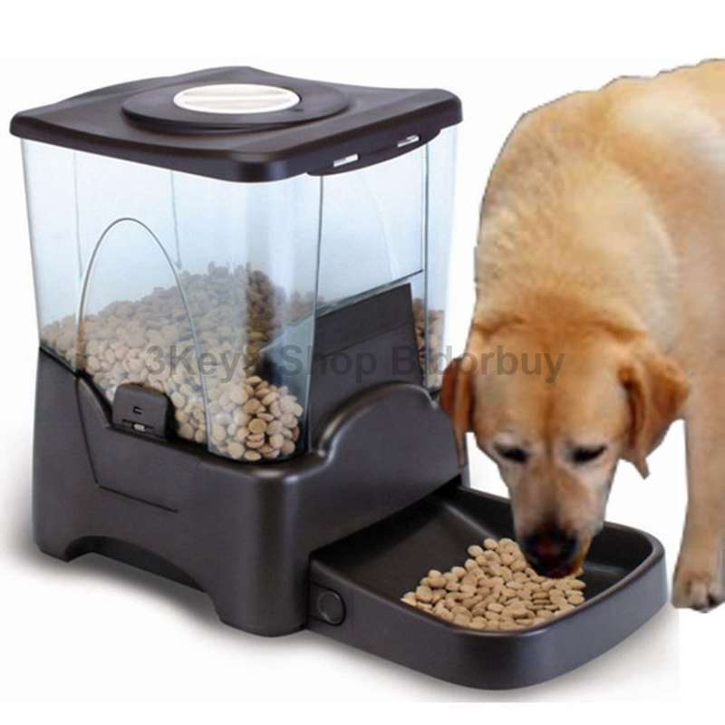 StarsDeals 10L Automatic Pet Food Feeder  LCD Display Programmable Portion