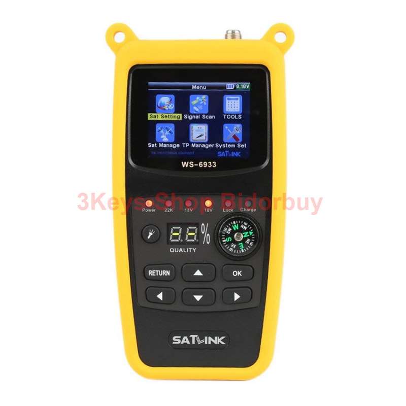 Satlink WS-6933 DVB-S2 FTA Digital Satellite Finder Meter LCD Flashlight