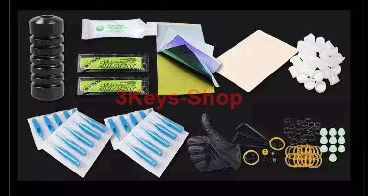Dragonhawk  Tattoo Kit Machines Color Inks Power Supply