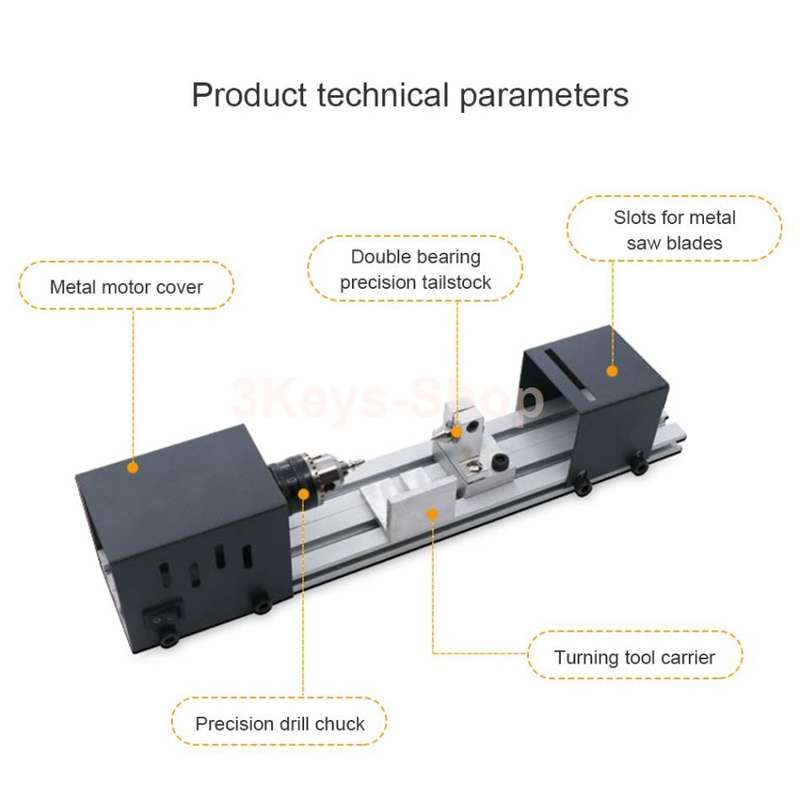 Full set Grinding Mini Lathe Beads Polisher Machine Table Woodworking Wood DIY Tool Lathe Standard