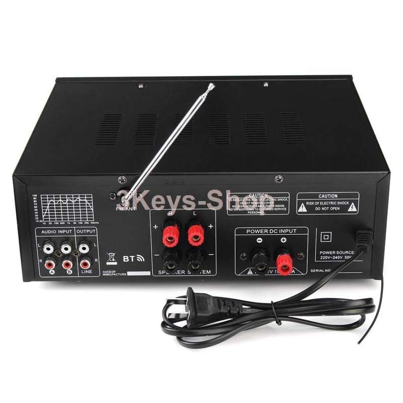 Sunbuck 220V/12V Bluetooth Stereo Amplifier supports USB disk / SD card, car home amplifier