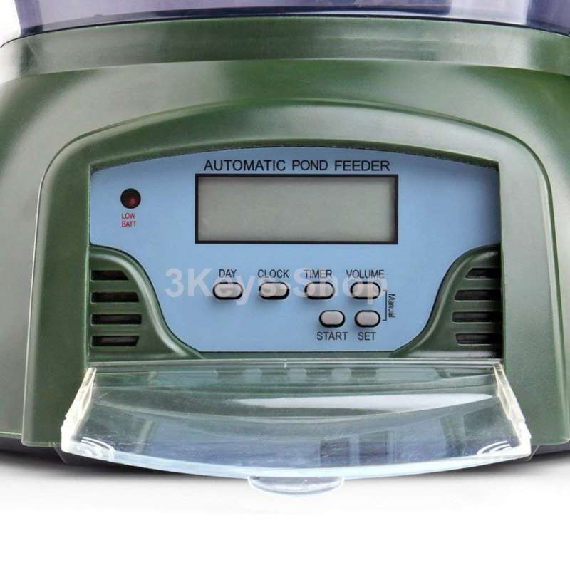 Automatic Fish Feeder, 4.25LAquarium Fish Pond Feeder for Fish Food Timer, Adjustable Fish Tank Tur