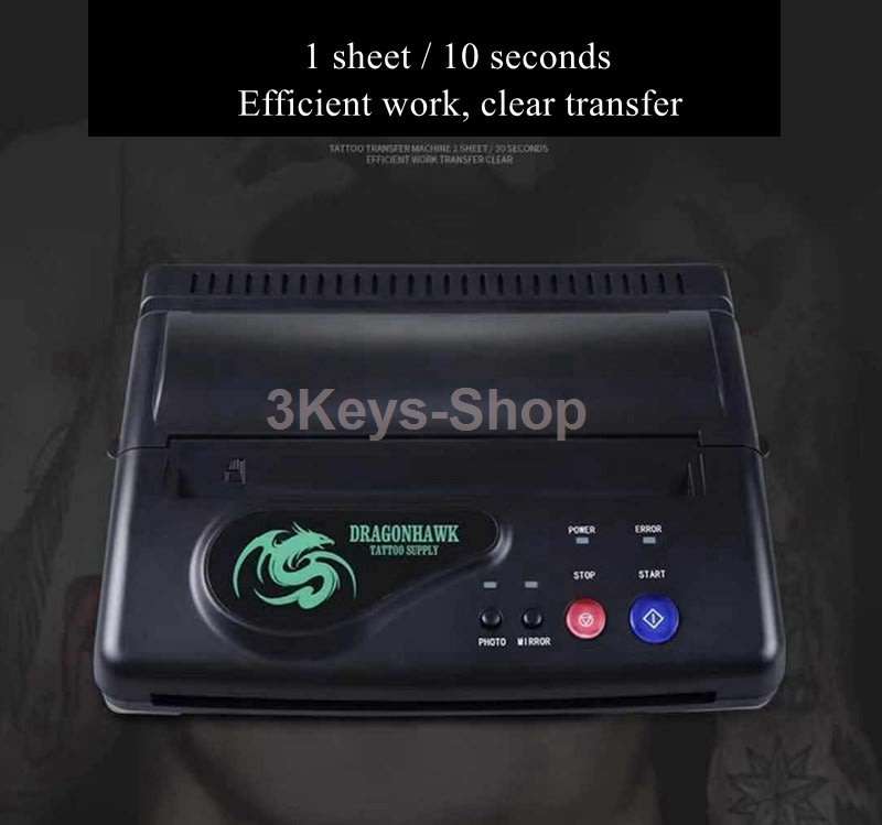 Dragonhawk Black Tattoo Transfer Stencil Machine Thermal Copier Printer Machine