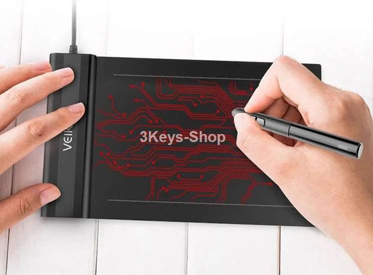 VEIKK S640 6x4 Digital Drawing Pen Tablet with Battery-free Pen (8192 Levels Pressure)