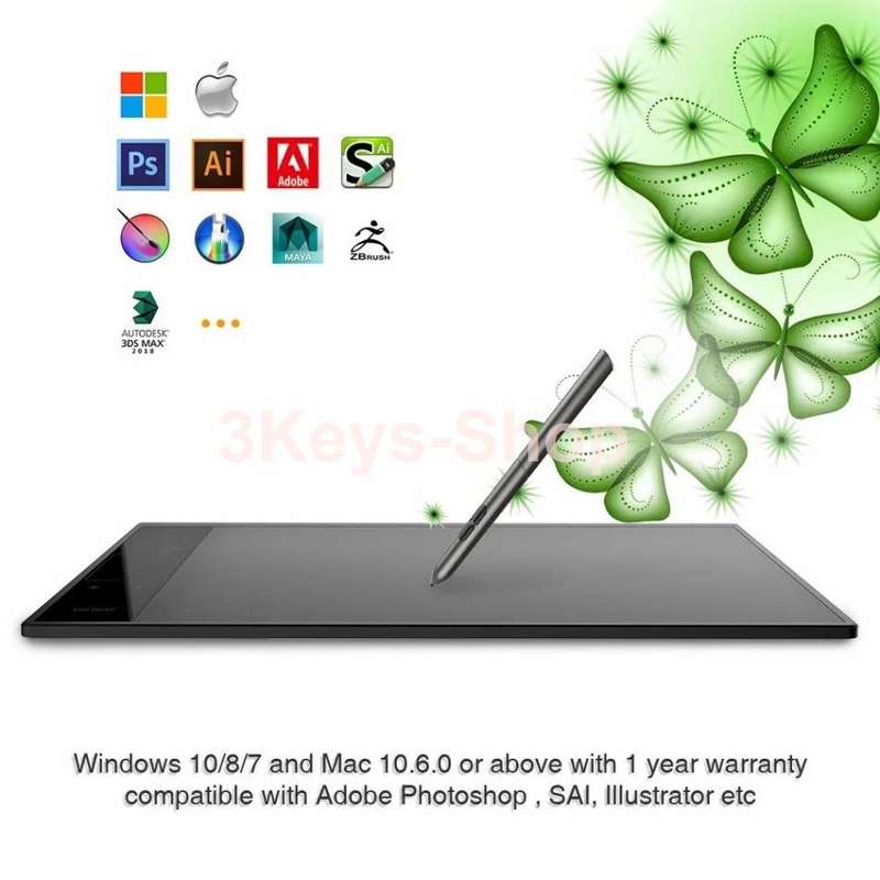 VEIKK A30 Graphics Drawing Tablet with 8192 Levels Battery-Free Pen - 10" x 6" Active Area