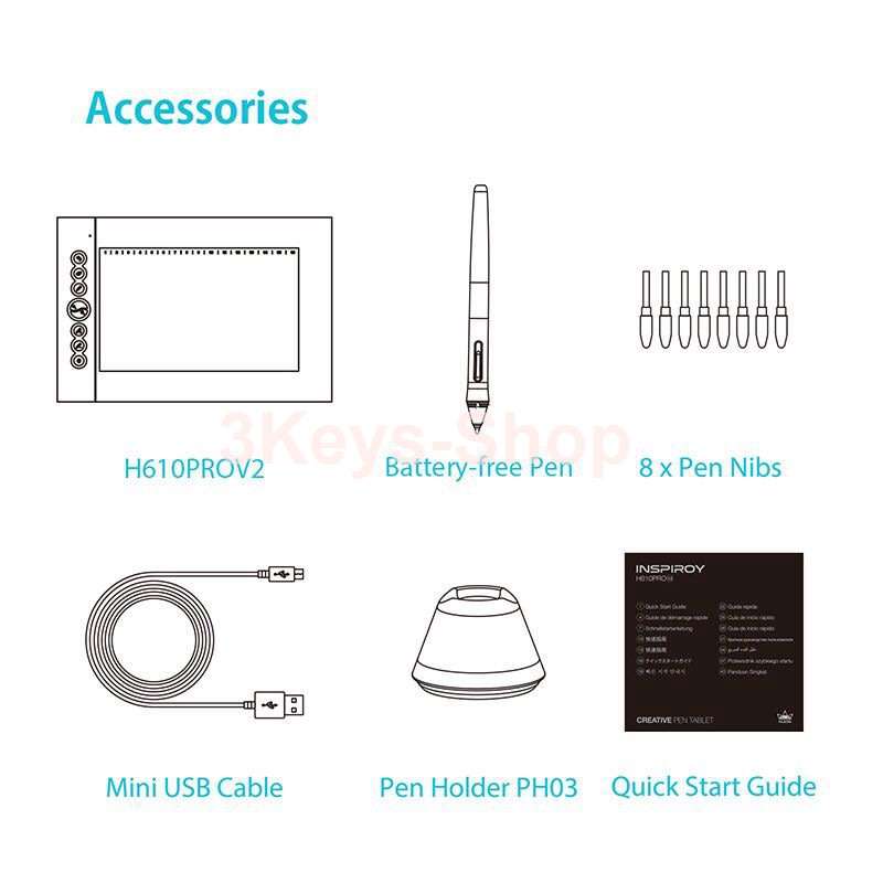 2019 new Huion H610 pro V2  UPGRADE VERISON OF H610PRO Art Graphics Drawing Tablet