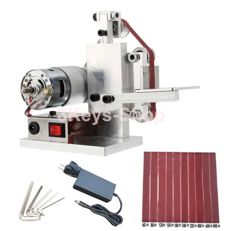 220V DIY Mini Belt Sander Knife Apex Edge Sharpener Grinding Polishing Machine 330x10mm Belt