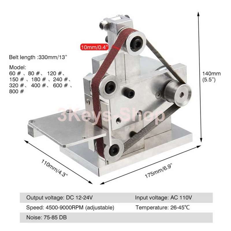 220V DIY Mini Belt Sander Knife Apex Edge Sharpener Grinding Polishing Machine 330x10mm Belt