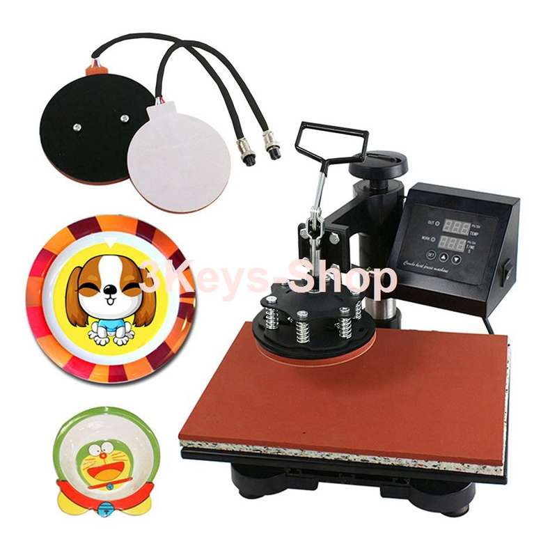 F2C Pro 6 in 1 Combo Heat Press Machine T-shirt Hat Cap Mug Plate Digital Transfer Sublimation Machi
