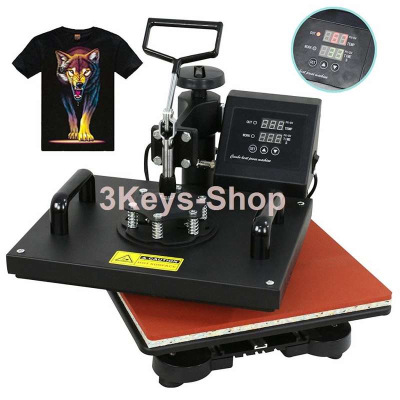 F2C Pro 6 in 1 Combo Heat Press Machine T-shirt Hat Cap Mug Plate Digital Transfer Sublimation Machi