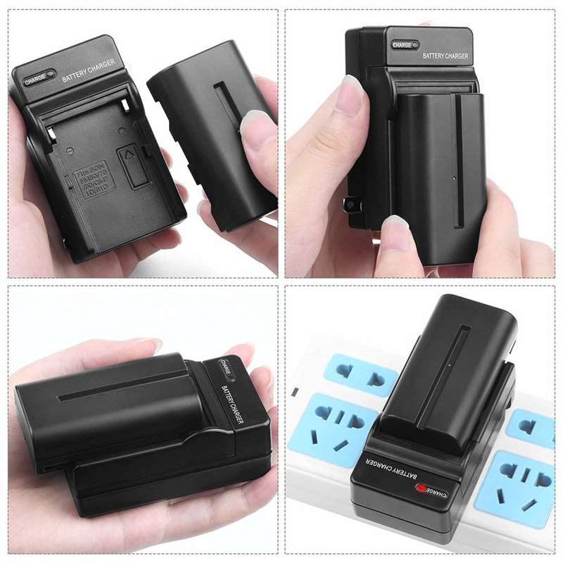Photography fill light / monitor dedicated lithium Replacement Battery(2 Pack) with Recharge Charger
