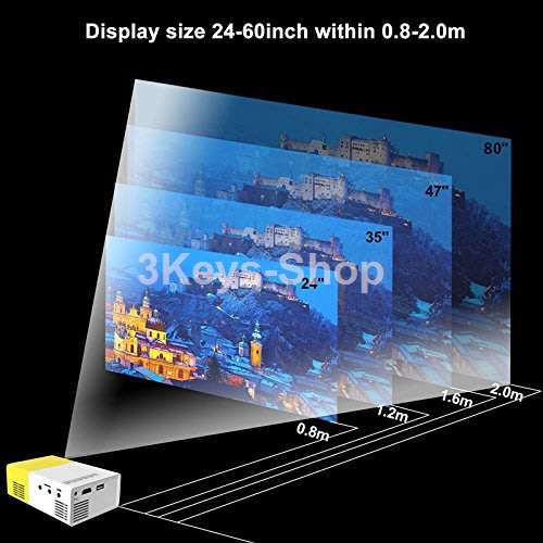 Mini Projector, Portable Pico Full Color LED LCD Video Projector for Children Present, Vi