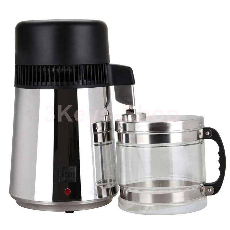 Pure Water Purifier Distiller Filter Purification Distillation with Glass Co