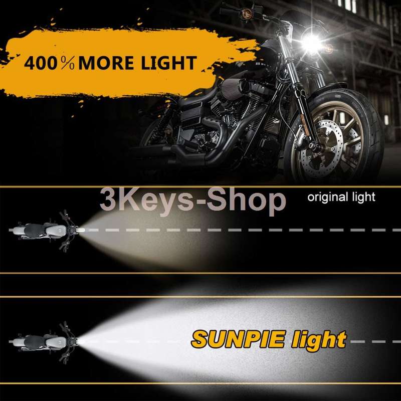 5.75 Inch Projector LED Headlight for Harley Davidson Motorcycles Headlamp 45W Chrome