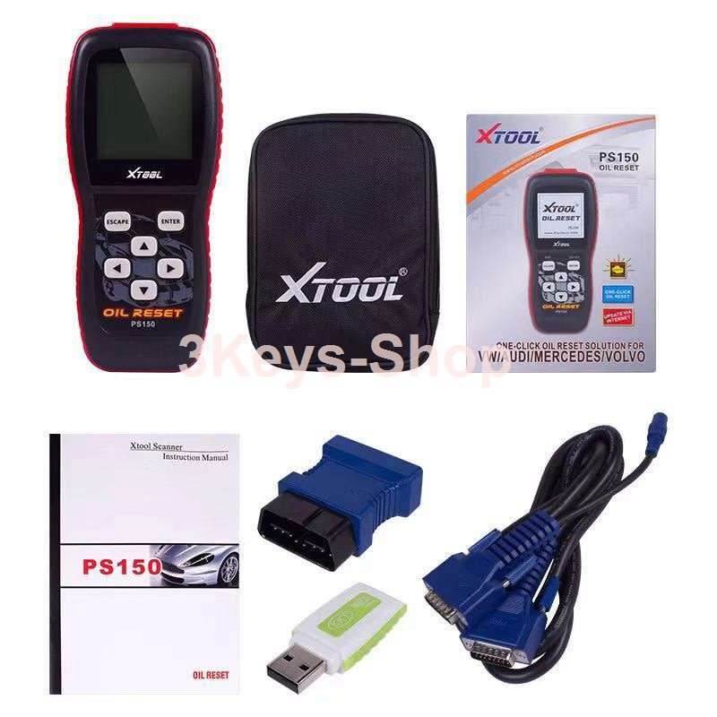 XTOOL PS150 OBD2 Car Diagnostics Tool with Oil Services Reset for OBDII Vehicles - Black